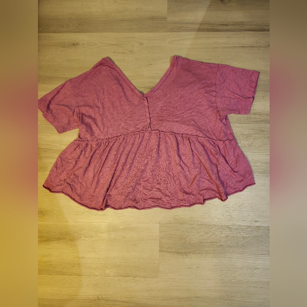 American Eagle Outfitters Pink Short Sleeve Top